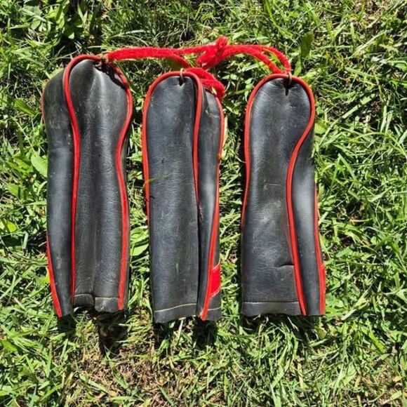 Vintage Leather Driver/Fairway Wood Headcovers - #1, 4 & 5 - Picture 2 of 5